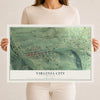 Map of Virginia City, Montana, 12 x 18 inch unframed archival matte print