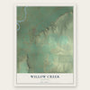 Willow Creek, Montana map print, the full design
