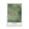 Map of Winifred, Montana, 12 x 18 inch unframed archival matte print