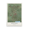 Map of Wolf Point, Montana, 12 x 18 inch unframed archival matte print