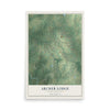 Map of Archer Lodge, North Carolina, 12 x 18 inch unframed archival matte print