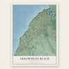 Arrowhead Beach, North Carolina map print, the full design