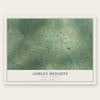 Ashley Heights, North Carolina map print, the full design