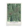 Map of Black Mountain, North Carolina, 12 x 18 inch unframed archival matte print