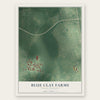 Blue Clay Farms, North Carolina map print, the full design