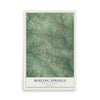 Map of Boiling Springs, North Carolina, 12 x 18 inch unframed archival matte print