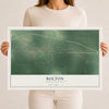 Map of Bolton, North Carolina, 12 x 18 inch unframed archival matte print