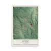 Map of Bostic, North Carolina, 12 x 18 inch unframed archival matte print