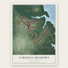 Carolina Meadows, North Carolina map print, the full design