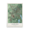 Map of Chapel Hill, North Carolina, 12 x 18 inch unframed archival matte print