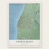 Chowan Beach, North Carolina map print, the full design