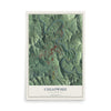 Map of Cullowhee, North Carolina, 12 x 18 inch unframed archival matte print