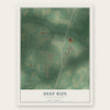 Deep Run, North Carolina map print, the full design