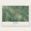 Denver, North Carolina map print, the full design