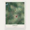 Dudley, North Carolina map print, the full design