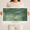 Map of Four Oaks, North Carolina, 12 x 18 inch unframed archival matte print