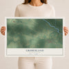 Map of Grimesland, North Carolina, 12 x 18 inch unframed archival matte print