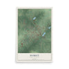 Map of Hamlet, North Carolina, 12 x 18 inch unframed archival matte print