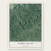 Happy Valley, North Carolina map print, the full design