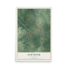 Map of Haw River, North Carolina, 12 x 18 inch unframed archival matte print