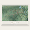 Henrietta, North Carolina map print, the full design