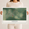 Map of Hobgood, North Carolina, 12 x 18 inch unframed archival matte print