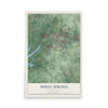 Map of Holly Springs, North Carolina, 12 x 18 inch unframed archival matte print