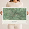 Map of Hudson, North Carolina, 12 x 18 inch unframed archival matte print