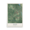 Map of Leland, North Carolina, 12 x 18 inch unframed archival matte print