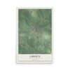 Map of Liberty, North Carolina, 12 x 18 inch unframed archival matte print