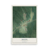 Map of Macon, North Carolina, 12 x 18 inch unframed archival matte print