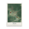 Map of Micro, North Carolina, 12 x 18 inch unframed archival matte print
