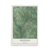 Map of Mocksville, North Carolina, 12 x 18 inch unframed archival matte print