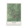 Map of Monroe, North Carolina, 12 x 18 inch unframed archival matte print