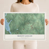 Map of Mount Gilead, North Carolina, 12 x 18 inch unframed archival matte print