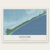 Ocracoke, North Carolina map print, the full design