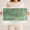 Map of Pilot Mountain, North Carolina, 12 x 18 inch unframed archival matte print