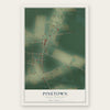 Pinetown, North Carolina map print, the full design