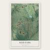 Reid Park, North Carolina map print, the full design