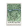 Map of Rutherford College, North Carolina, 12 x 18 inch unframed archival matte print