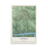 Map of Sawmills, North Carolina, 12 x 18 inch unframed archival matte print
