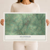 Map of Stanfield, North Carolina, 12 x 18 inch unframed archival matte print