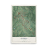 Map of Stanley, North Carolina, 12 x 18 inch unframed archival matte print