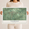 Map of Taylorsville, North Carolina, 12 x 18 inch unframed archival matte print
