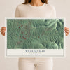 Map of Weaverville, North Carolina, 12 x 18 inch unframed archival matte print