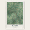 Welcome, North Carolina map print, the full design