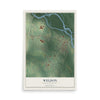 Map of Weldon, North Carolina, 12 x 18 inch unframed archival matte print