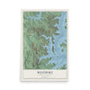Map of Westport, North Carolina, 12 x 18 inch unframed archival matte print