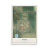Map of Aneta, North Dakota, 12 x 18 inch unframed archival matte print