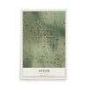 Map of Antler, North Dakota, 12 x 18 inch unframed archival matte print